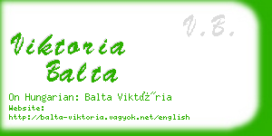 viktoria balta business card